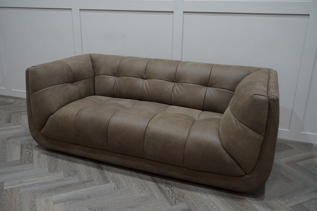 At The Helm Leo Medium 2 Seater Leather Sofa, Dragonstone Leather