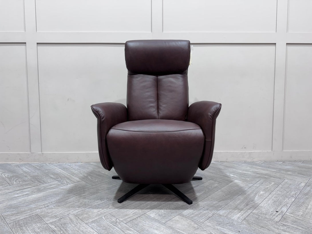 At The Helm Rana Power Reclining Leather Armchair, Coco