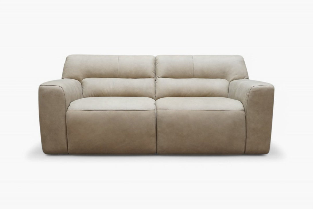 At The Helm Sophia 2 Seater Leather Sofa, Sandstone