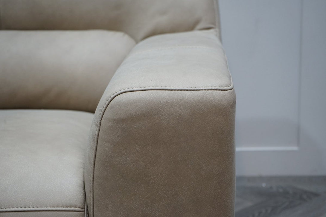 At The Helm Sophia 2 Seater Leather Sofa, Sandstone