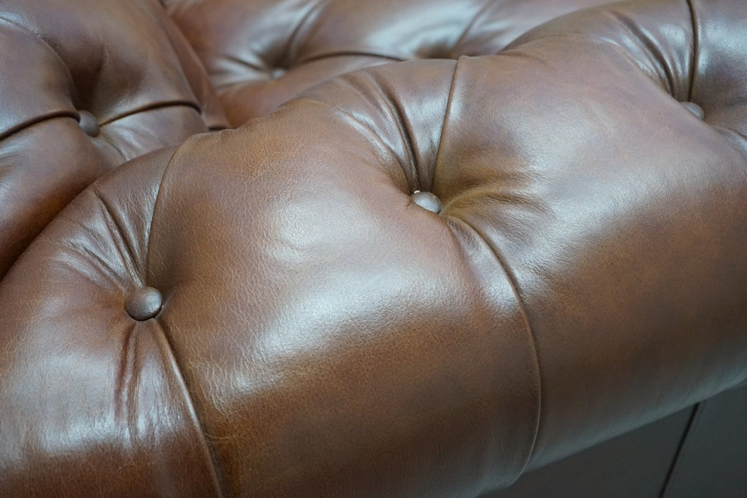 At The Helm Walter 3.5 Seater Leather Sofa, Windsor Brown