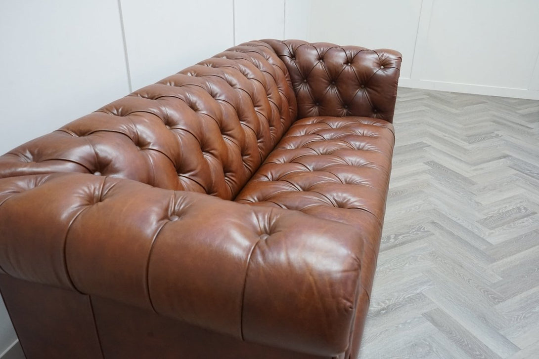 At The Helm Walter 3.5 Seater Leather Sofa, Windsor Brown