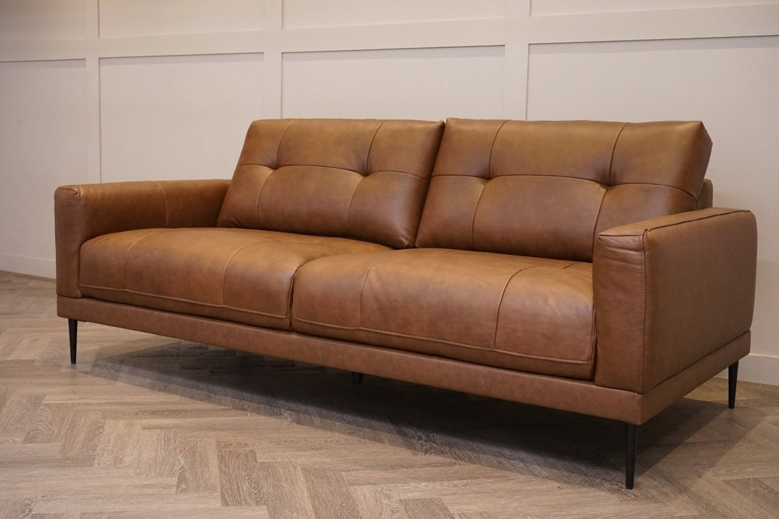 Bailey 3 + 2 Leather Sofa Set, Premium Cocoa