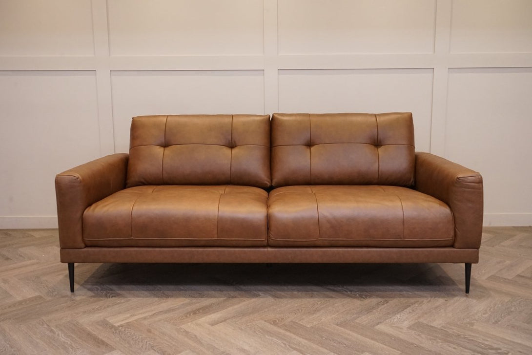 Bailey 3 Seater Leather Sofa, Premium Cocoa