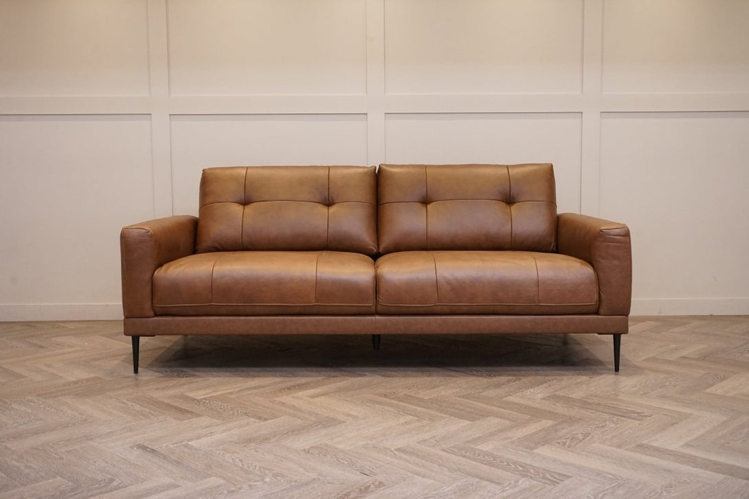 Bailey 3 Seater Leather Sofa, Premium Cocoa
