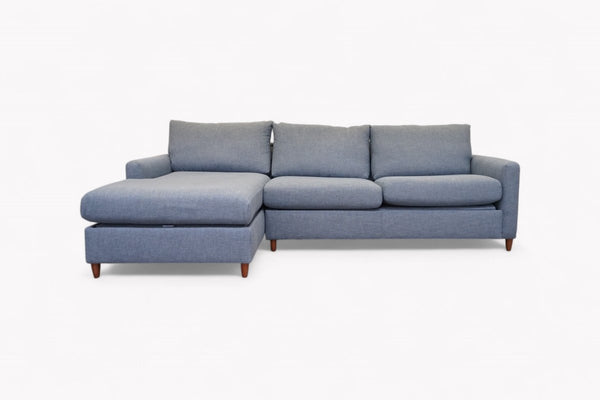 Bailey II LHF Chaise End Sofabed, Linen Loch Blue