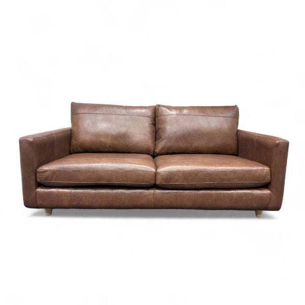 Bailey Large 3 Seater Leather Sofa, Contempo Castanga