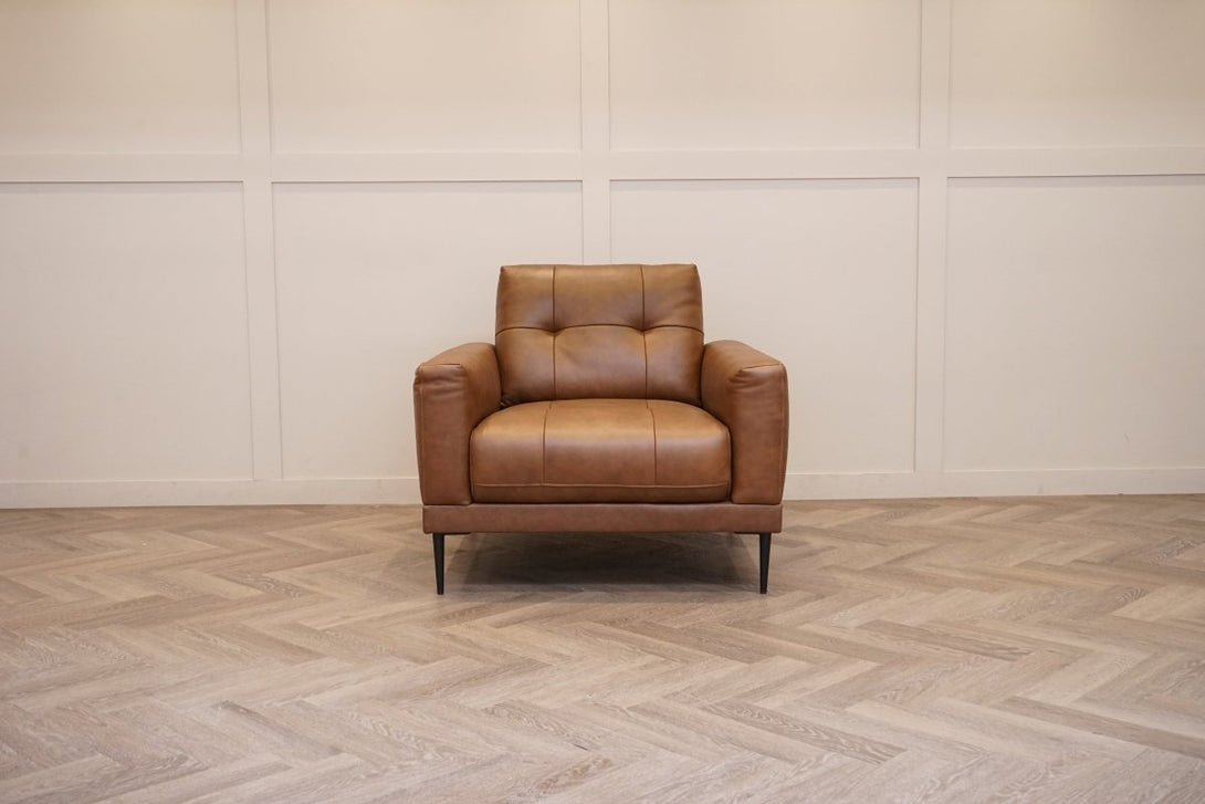 Bailey Leather Armchair, Premium Cocoa