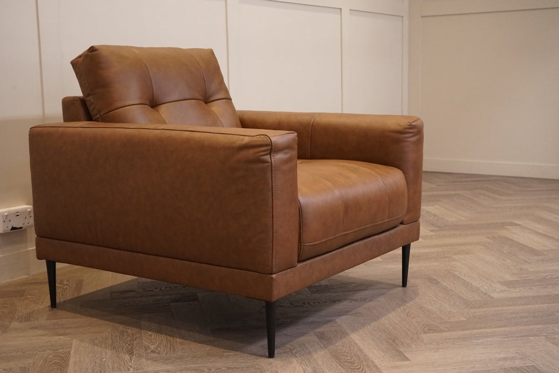 Bailey Leather Armchair, Premium Cocoa