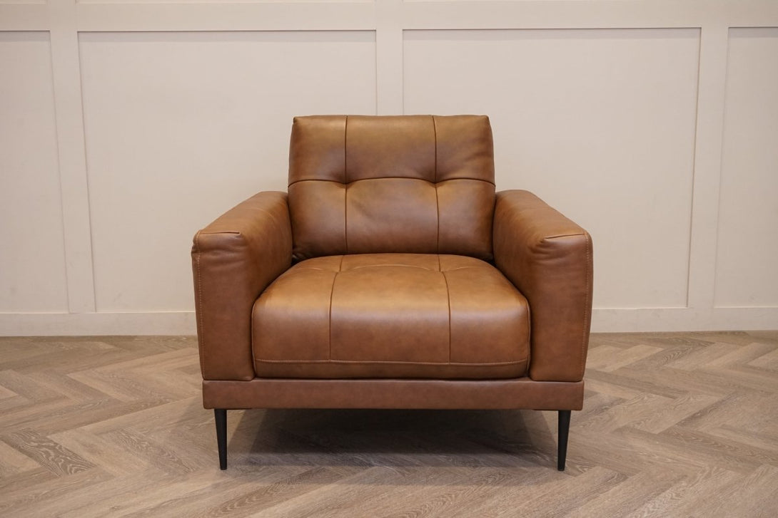 Bailey Leather Armchair, Premium Cocoa