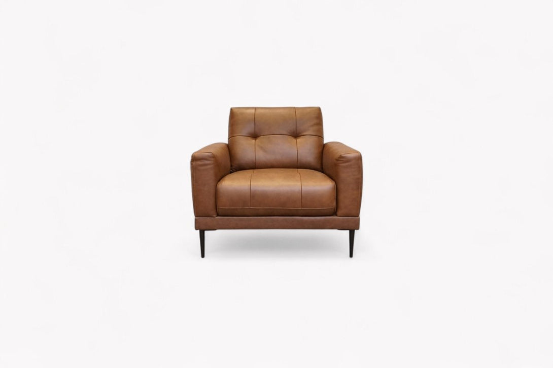 Bailey Leather Armchair, Premium Cocoa