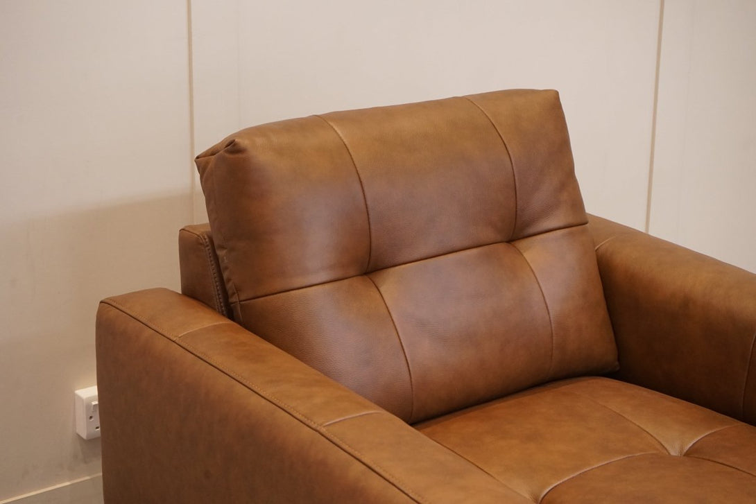 Bailey Leather Armchair, Premium Cocoa