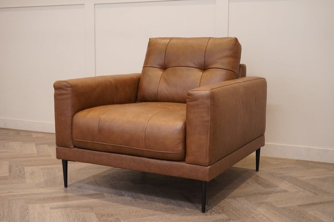 Bailey Leather Armchair, Premium Cocoa