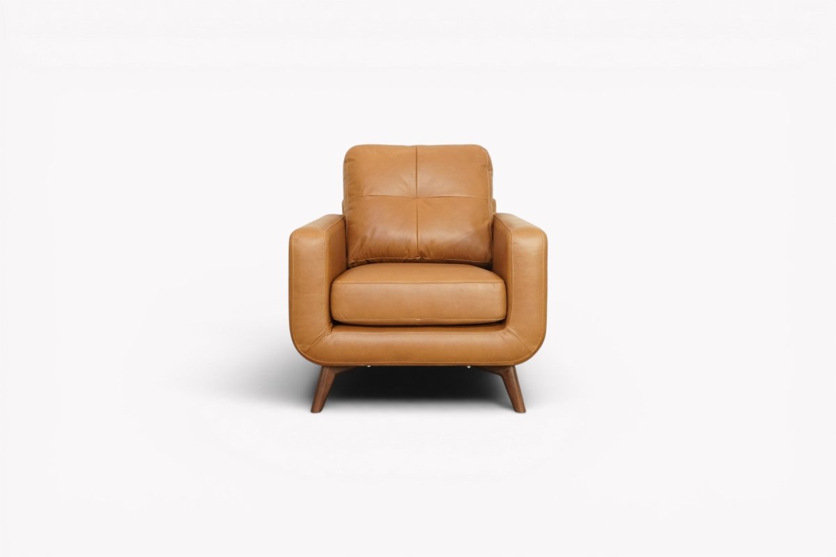 Barbican Leather Armchair, Premium Caramel