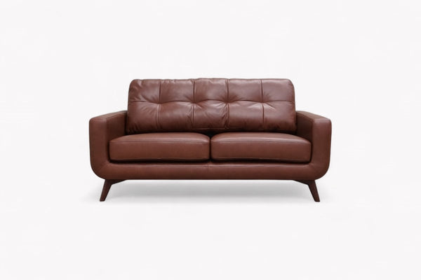 Barbican Medium 2 Seater Leather Sofa, Premium Cocoa