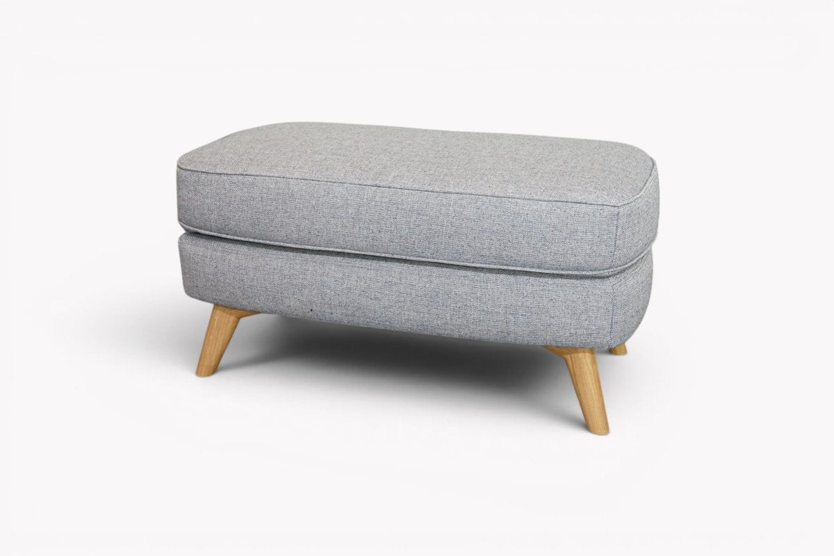 Barbican Rectangular Footstool, Aquaclean Aston Blue