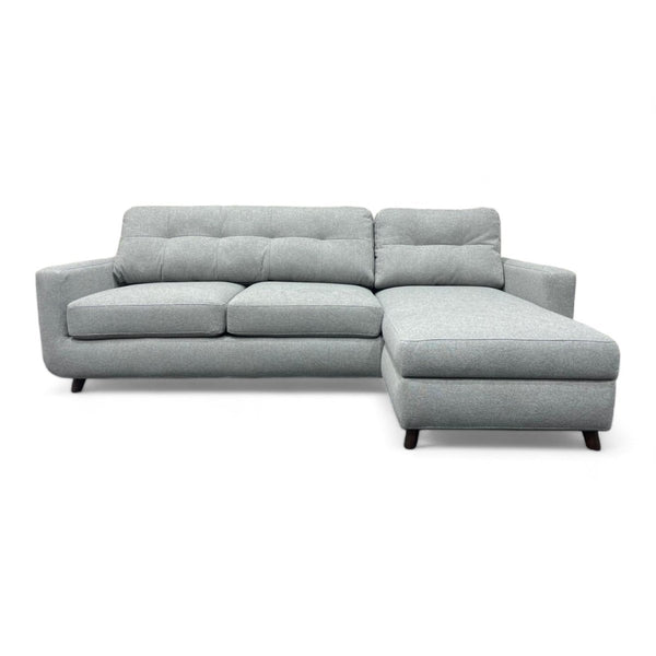 Barbican RHF Chaise Sofa Bed with Storage, Aquaclean Matilda Steel