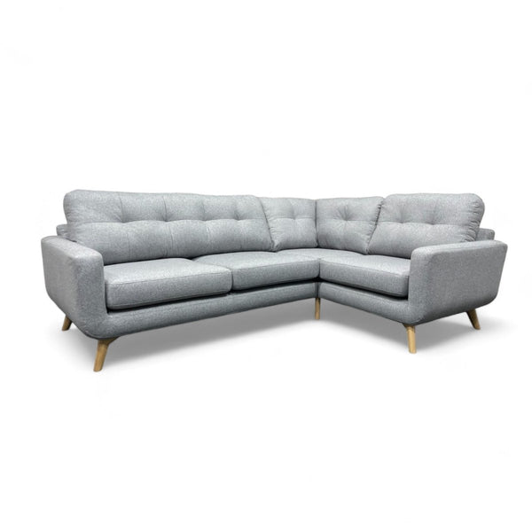 Barbican RHF Corner Sofa - Saga Grey Fabric