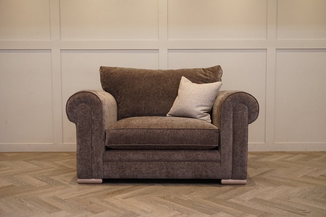 Bardot Large Cuddle Chair, Chenille Chocolate