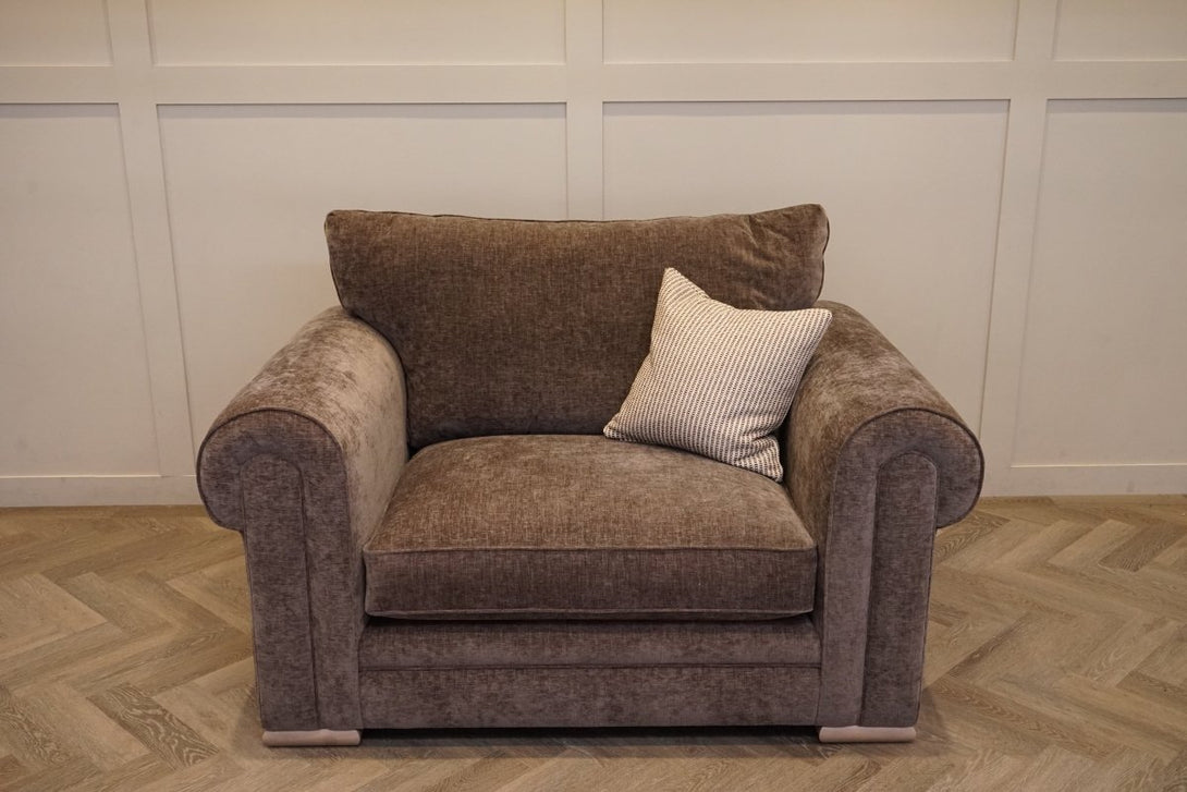 Bardot Large Cuddle Chair, Chenille Chocolate
