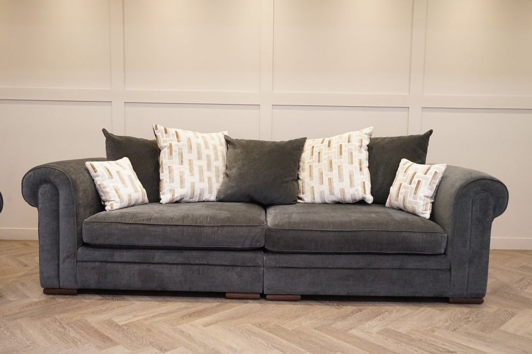 Bardot XL Pillow Back 4 Seater Sofa & Armchair, Dusk Slate
