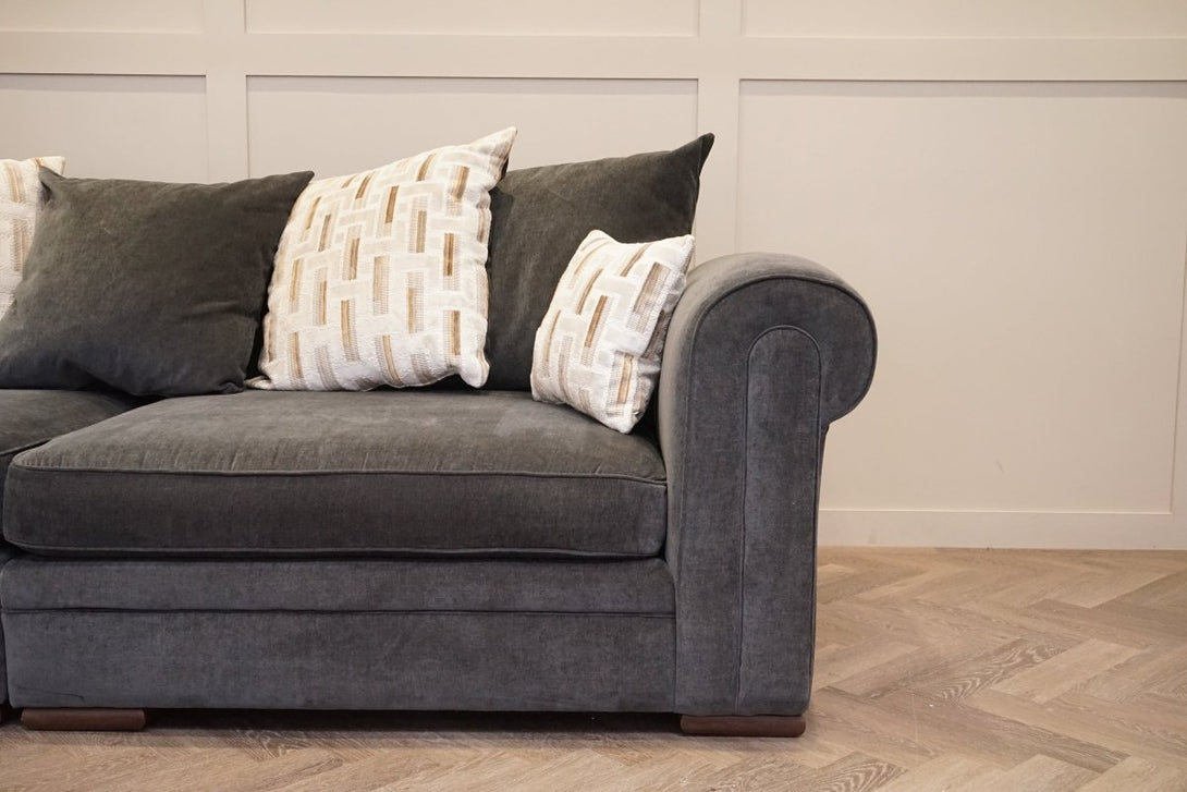Bardot XL Pillow Back 4 Seater Sofa & Armchair, Dusk Slate