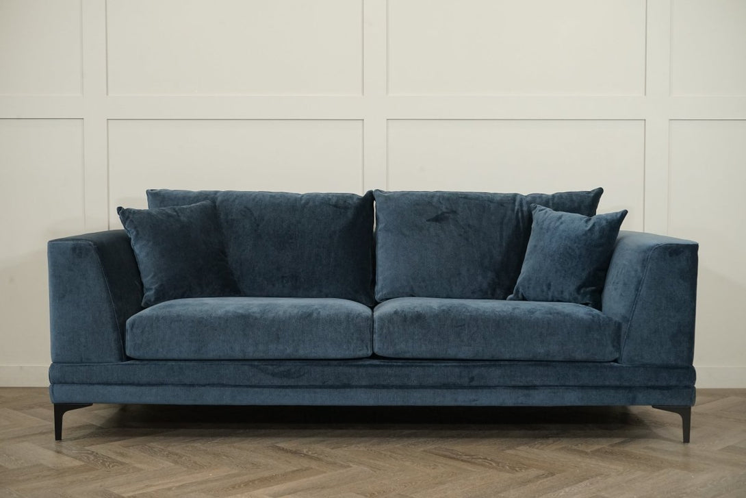 Belvedere Fabric Sofa Set, Chunky Chenille Navy