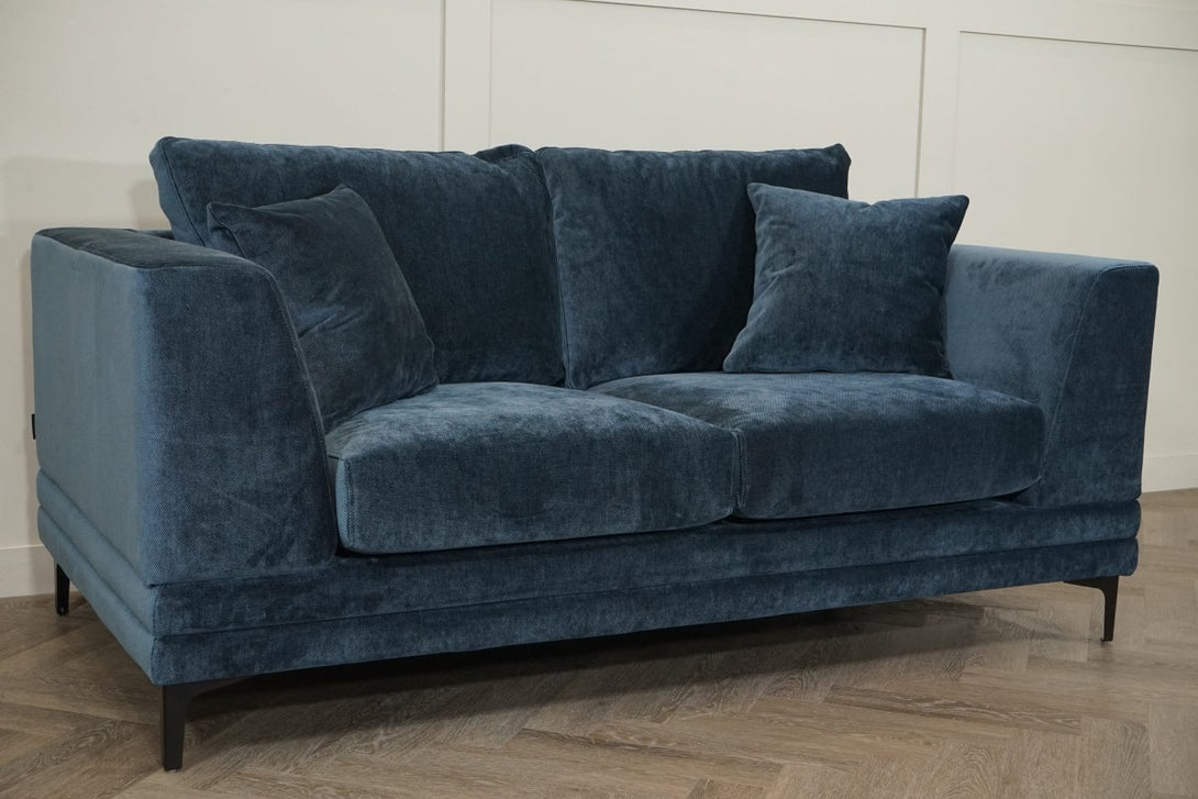Belvedere Fabric Sofa Set, Chunky Chenille Navy
