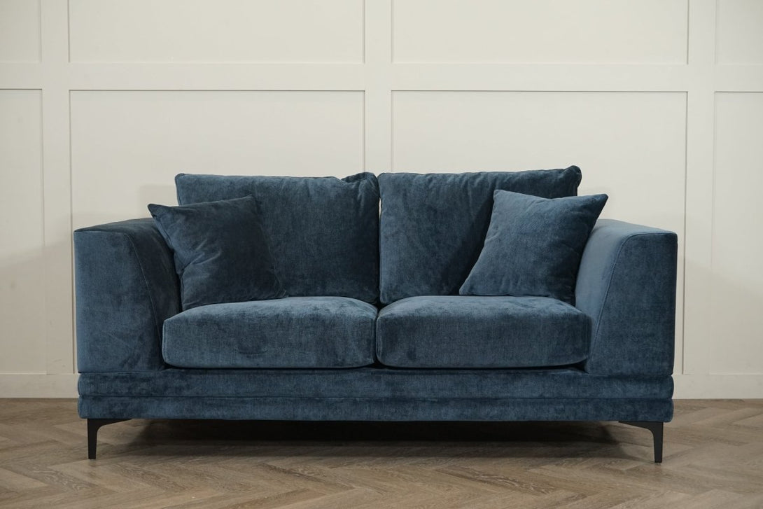 Belvedere Fabric Sofa Set, Chunky Chenille Navy