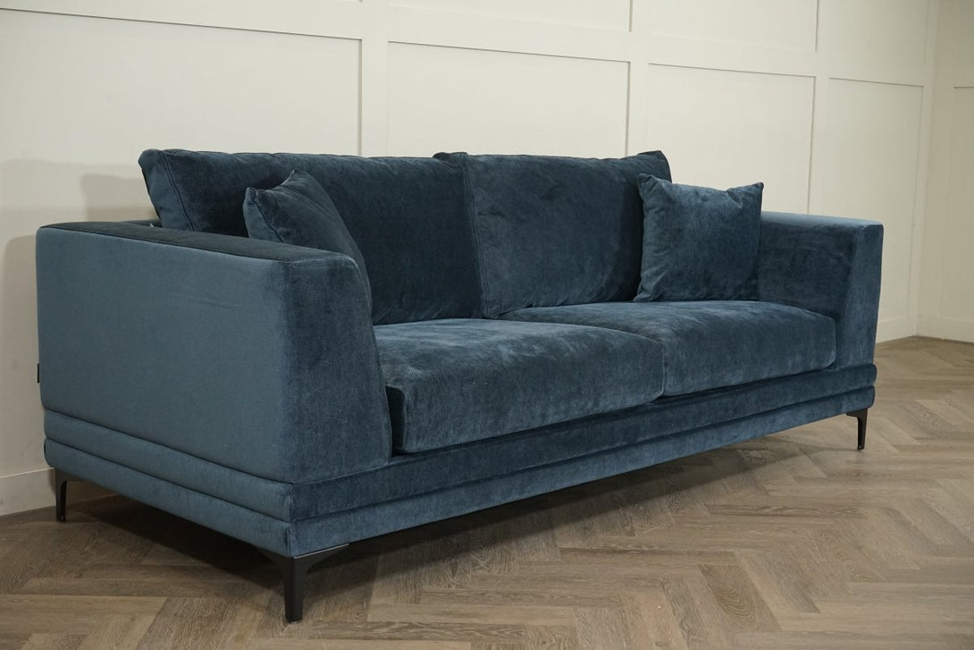 Belvedere Fabric Sofa Set, Chunky Chenille Navy
