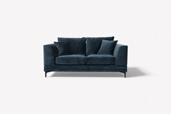 Belvedere Medium 2 Seater Fabric Sofa, Chunky Chenille Navy