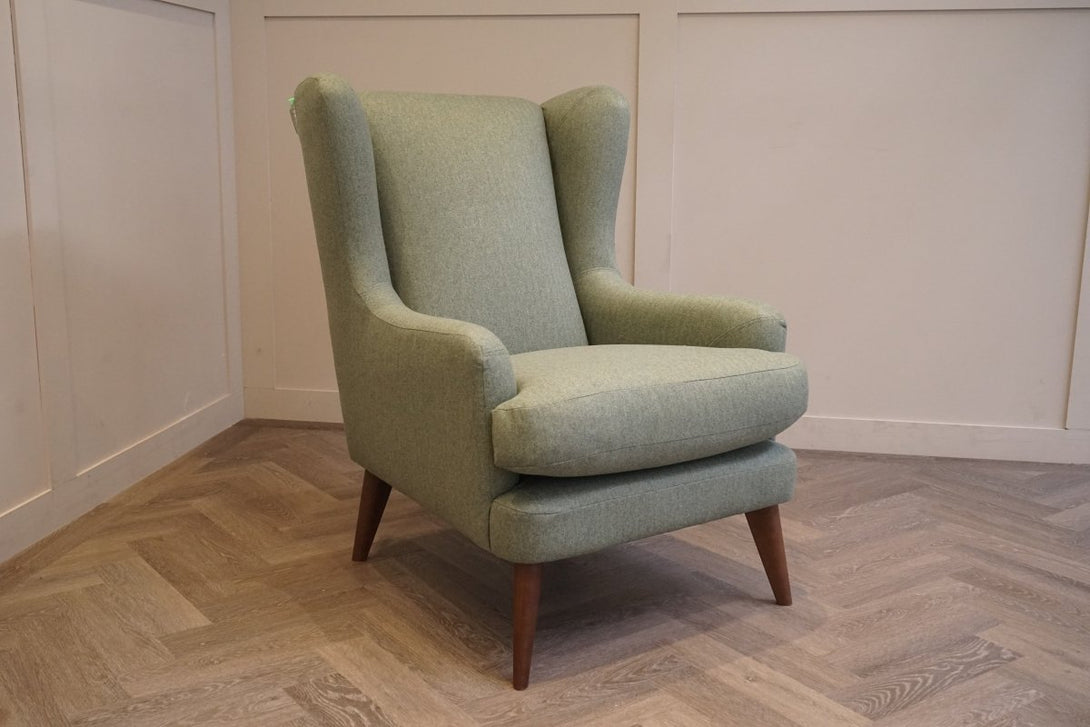 Bergen II Armchair, Brushed Tweed Green