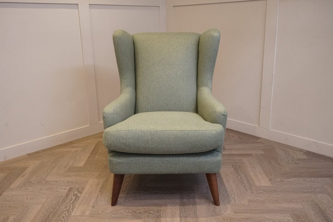 Bergen II Armchair, Brushed Tweed Green