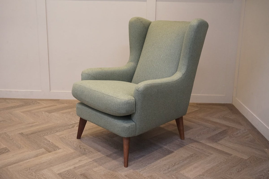 Bergen II Armchair, Brushed Tweed Green