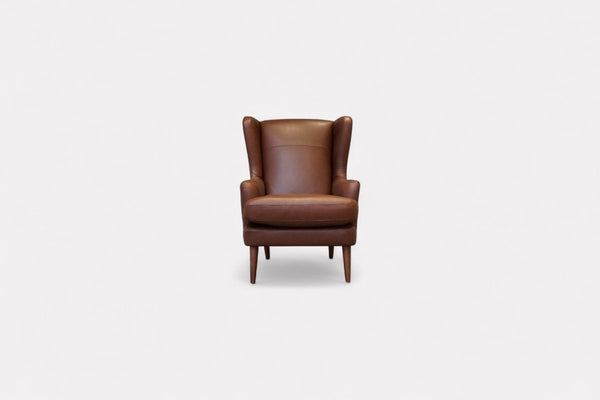 Bergen II Leather Armchair, Premium Caramel