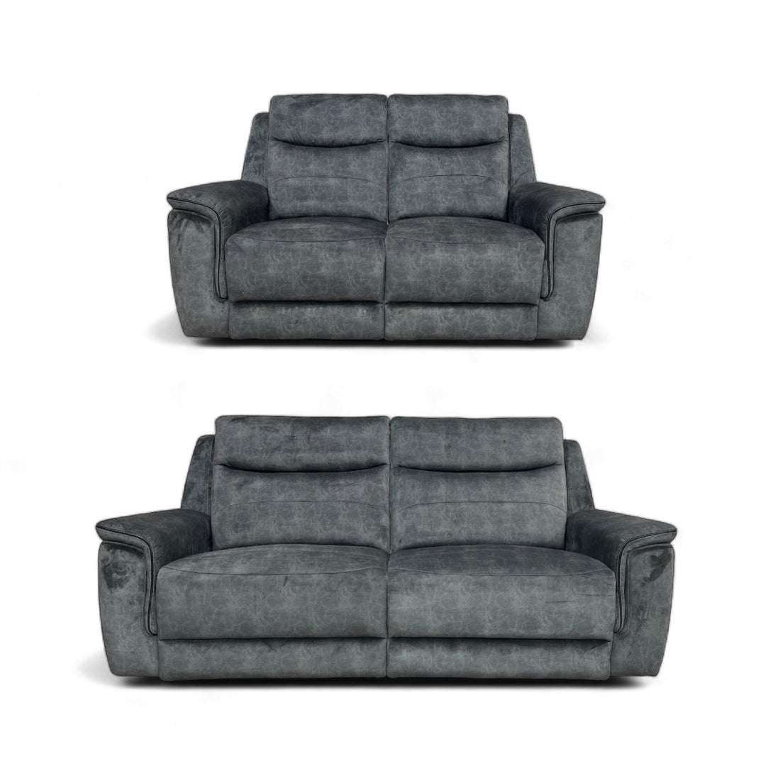 Berlin 3 Seater & 2 Seater Power Recliner Sofas, Dark Grey