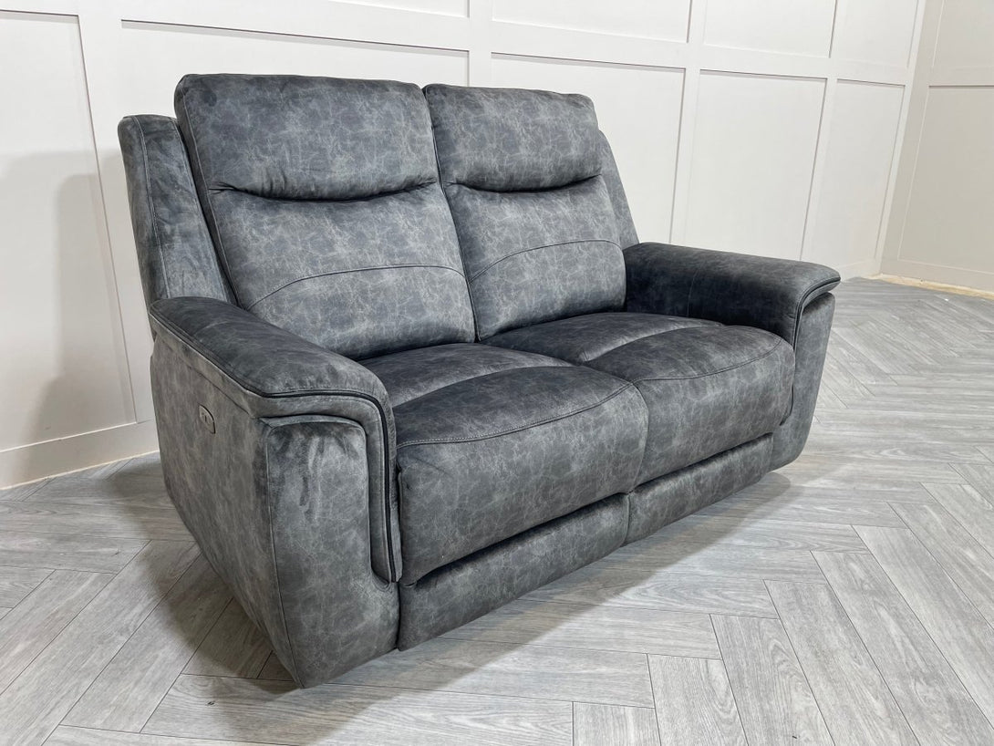 Berlin 3 Seater & 2 Seater Power Recliner Sofas, Dark Grey