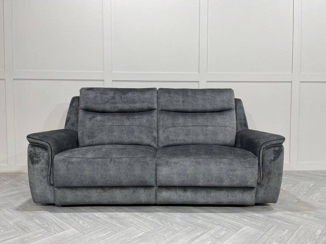 Berlin 3 Seater & 2 Seater Power Recliner Sofas, Dark Grey