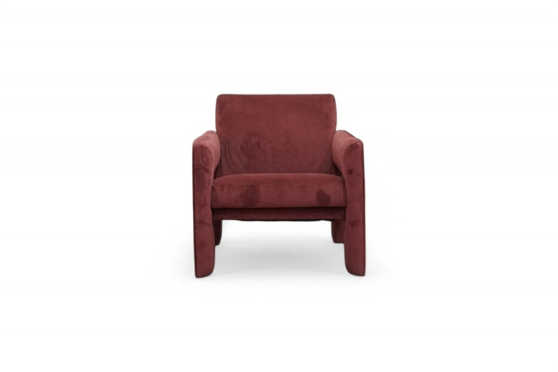 Blocky Armchair, Rust Velvet