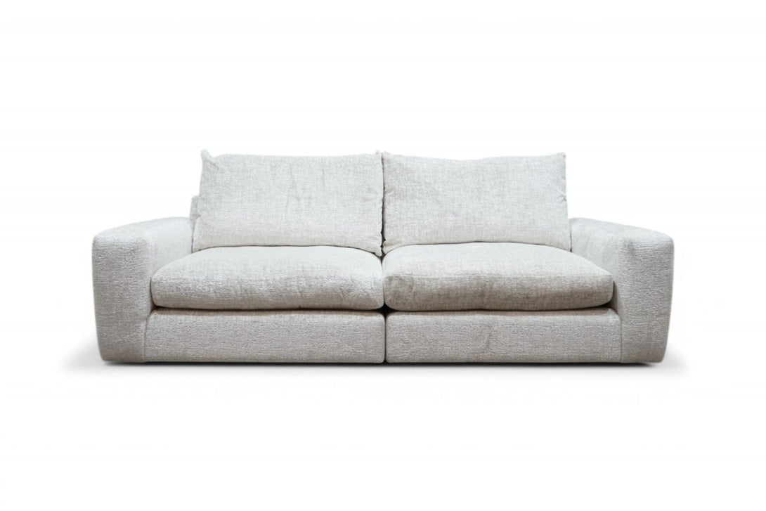 Boutique Pandora 4 Seater Split Sofa, Chevron Ivory