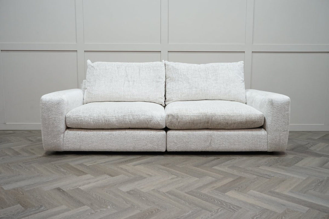 Boutique Pandora 4 Seater Split Sofa, Chevron Ivory