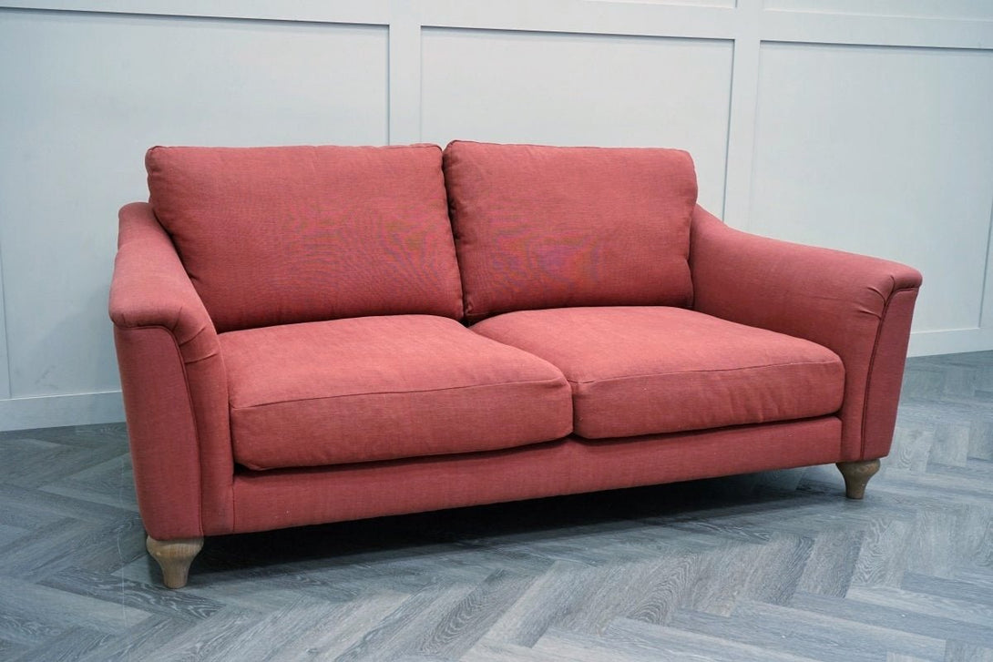 Bromley Large 3 Seater Sofa, Relaxed Linen Auburn