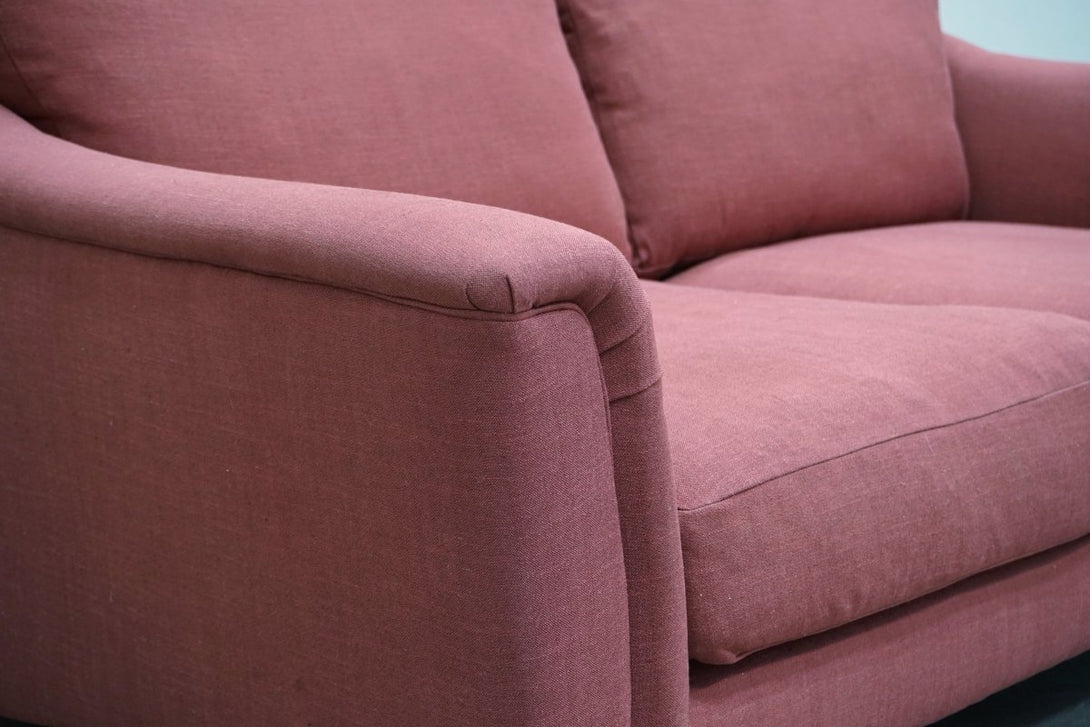 Bromley Large 3 Seater Sofa, Relaxed Linen Auburn