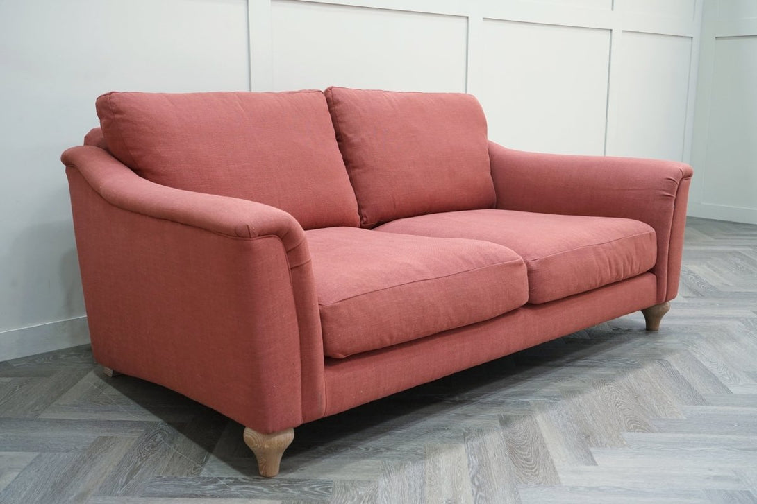 Bromley Large 3 Seater Sofa, Relaxed Linen Auburn