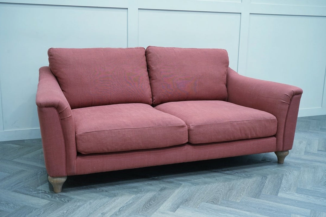 Bromley Large 3 Seater Sofa, Relaxed Linen Auburn