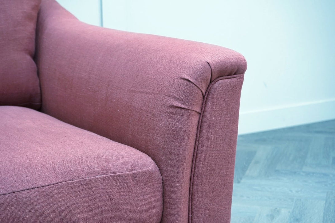 Bromley Large 3 Seater Sofa, Relaxed Linen Auburn