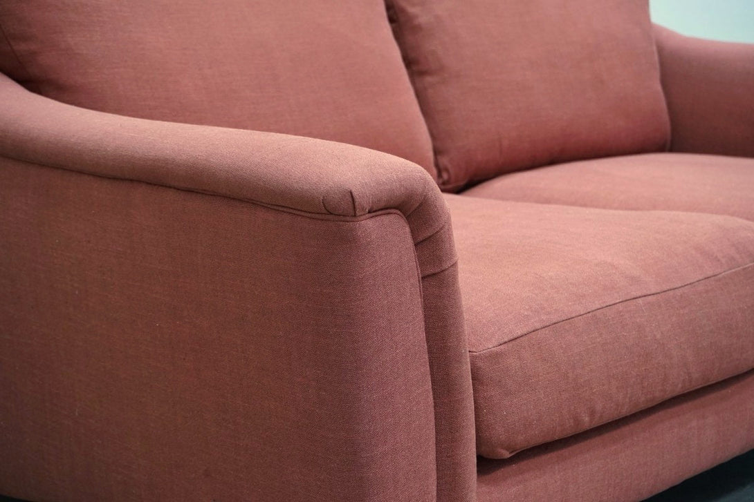 Bromley Large 3 Seater Sofa, Relaxed Linen Auburn