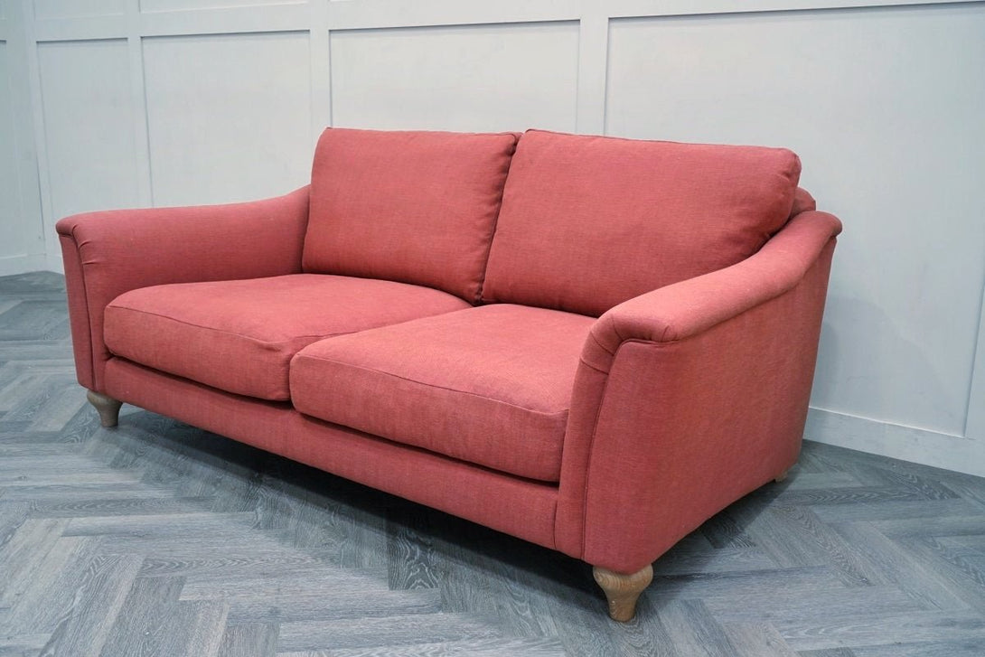 Bromley Large 3 Seater Sofa, Relaxed Linen Auburn