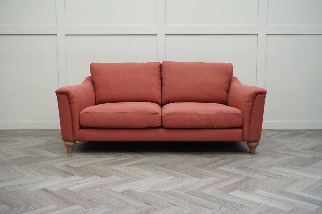 Bromley Large 3 Seater Sofa, Relaxed Linen Auburn