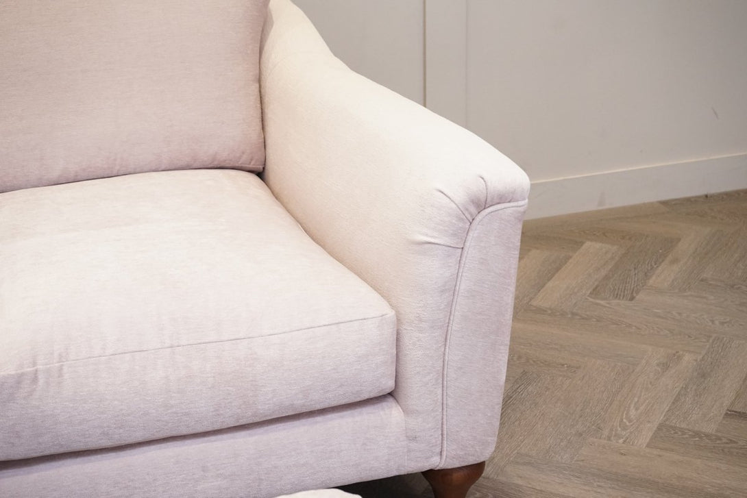 Bromley Medium 2 Seater Sofa & Footstool, Aquaclean Titan Natural